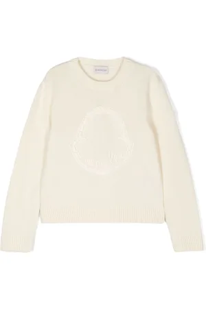 Moncler Logo-embroidered virgin wool-cashmere blend jumper