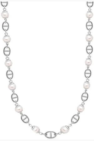 Nialaya Freshwater pearl chain necklace