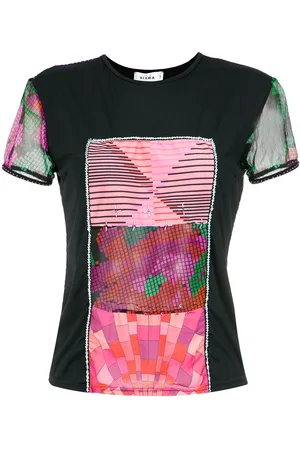 AMIR SLAMA Panels beaded blouse