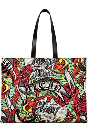 Philipp Plein Tattoo print shopping bag