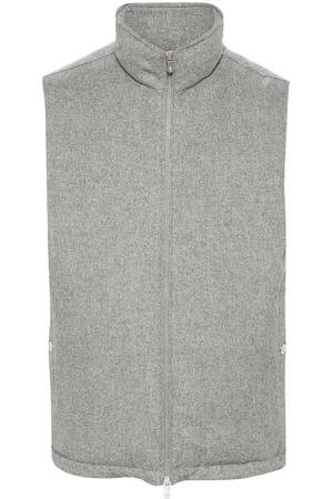 Brunello Cucinelli High-neck wool gilet