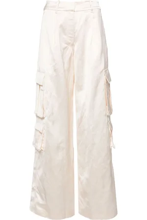 Self-Portrait High-waisted straight-leg cargo trousers