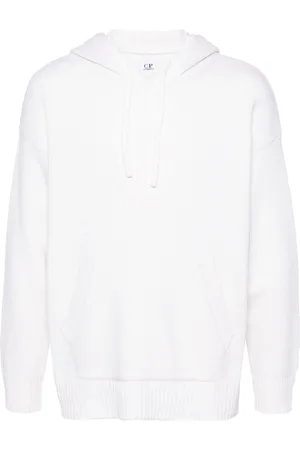 C.P. Company Logo-embroidered knitted hoodie