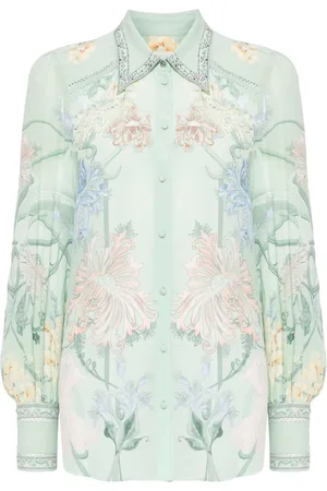 Camilla Floral-print chiffon blouse