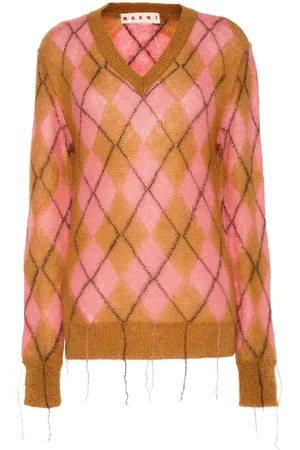 Marni Argyle check-pattern knitted jumper