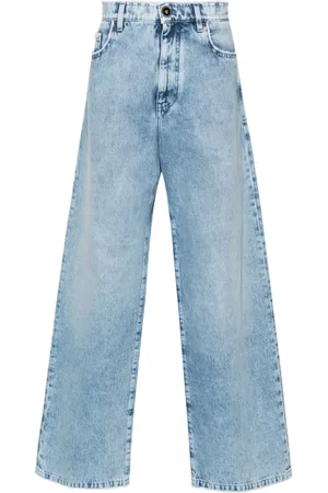 VERSACE Mid-rise straight-leg jeans