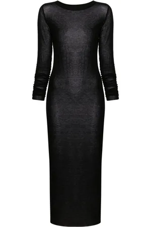 Rick Owens Fine-ribbed maxi dress