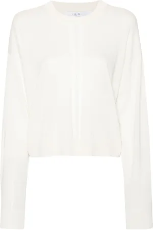 IRO Semi-sheer panel wool-silk blend jumper
