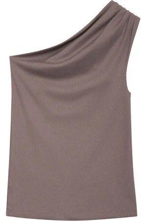 ANINE BING Camila one-shoulder ribbed top