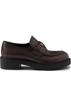 Prada Triangle-logo leather loafers