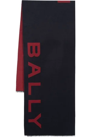 Bally Logo intarsia-knit scarf