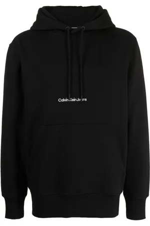 Calvin Klein Institutional logo-embroidered hoodie