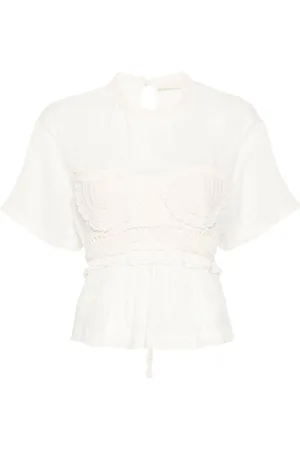 ULLA JOHNSON Cari crochet-panelling blouse