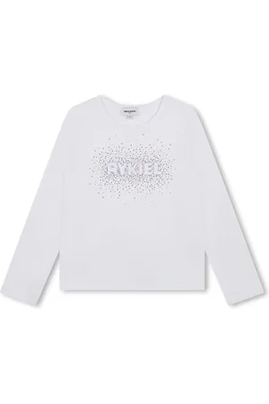 Sonia Rykiel Enfant Rhinestones-logo cotton T-shirt