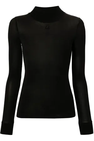 Courrèges Logo-patch roll-neck top
