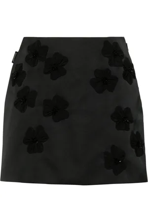 Moncler Floral-appliqué A-line miniskirt