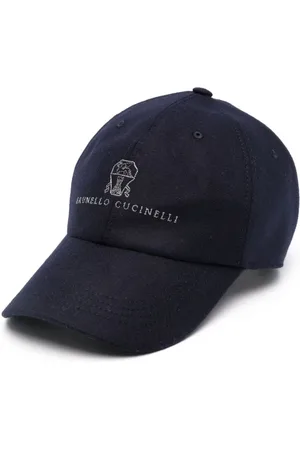 Brunello Cucinelli Logo-embroidered flannel cap