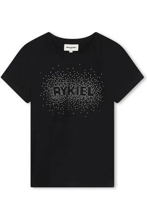 Sonia Rykiel Enfant Rhinestones-logo cotton T-shirt