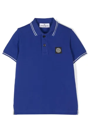 Stone Island Compass-patch piqué polo shirt