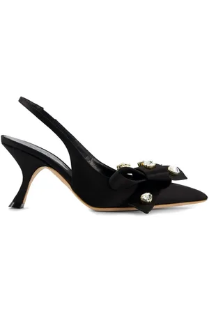Giambattista Valli 75mm bow-detailing slingback pumps