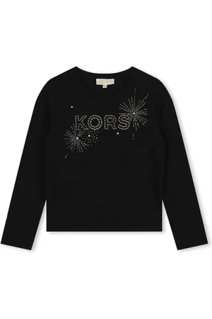Michael Kors Rhinestoned-logo cotton T-shirt