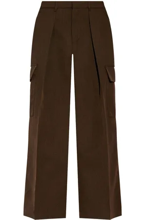 Burberry Pleat-detail wool cargo trousers