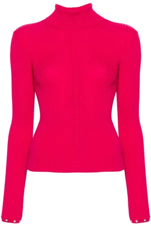 Patrizia Pepe Roll-neck ribbed-knit jumper