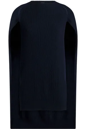 Etro Ribbed cashmere cape top