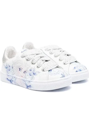 MONNALISA Frozen leather sneakers