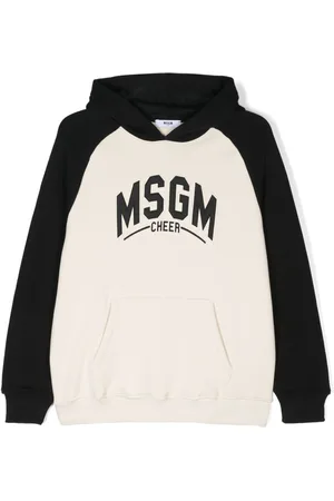 Msgm Logo-appliqué cotton hoodie