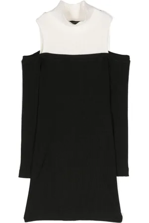 MONNALISA High-neck ribbed minidress