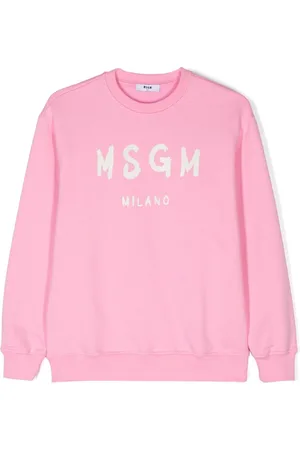 Msgm Logo-print cotton sweatshirt