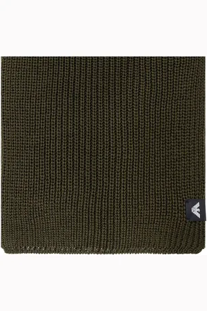 Emporio Armani Logo-patch knitted scarf