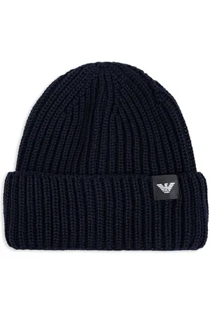 Emporio Armani Logo-patch knitted beanie