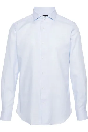 Boggi Milano Dobby-weave cotton shirt