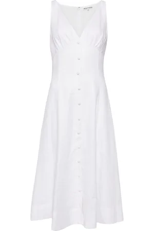 Reformation Sebastien linen V-neck dress