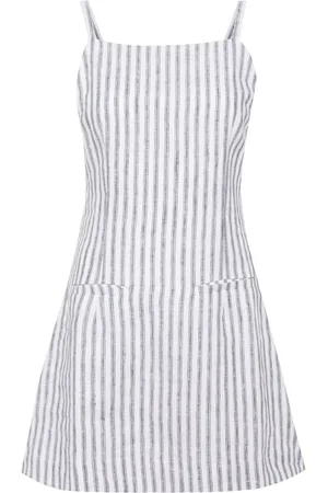Reformation Phillipa stripe-print linen dress