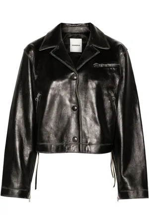 Sandro Distressed leather jacket
