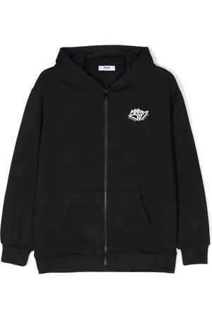 Msgm Logo-print zipped hoodie