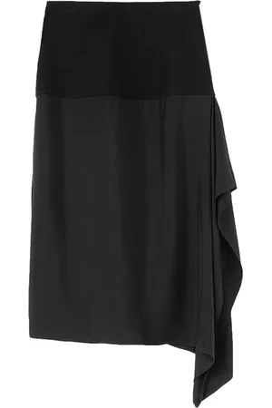 Jil Sander Wool draped midi skirt