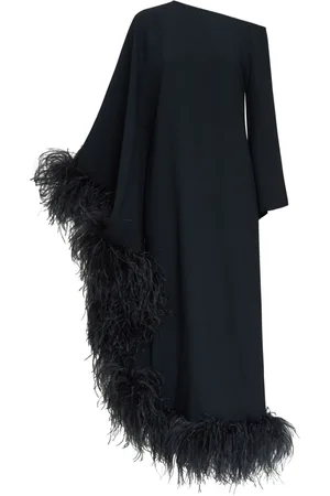 ‎Taller Marmo‎ Ubud Extravaganza feather-trim maxi dress