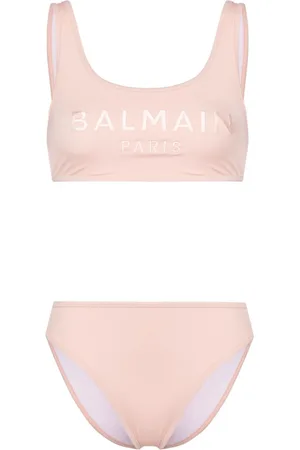 Balmain Logo-embroidered bikini set