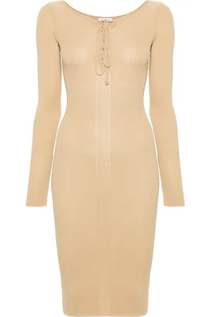 Patrizia Pepe Lurex-detail ribbed midi dress