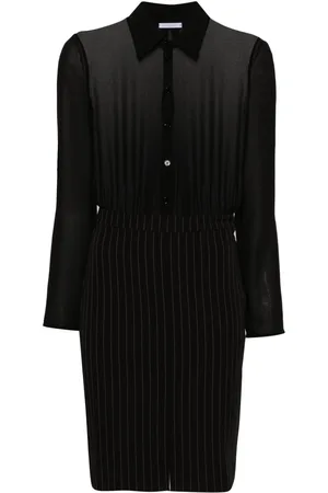 Patrizia Pepe Pinstriped midi shirt dress