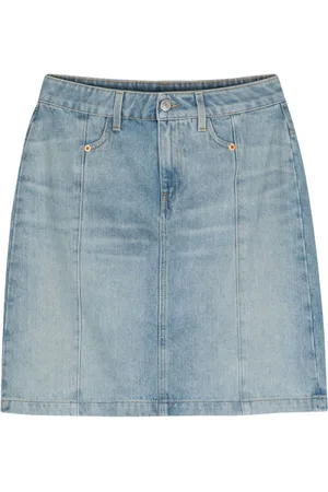 MARTINE ROSE Narrow denim miniskirt