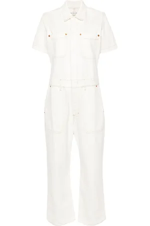 SLVRLAKE Short-sleeved twill jumpsuit