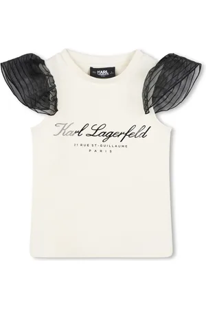 Karl Lagerfeld Logo-print cap-sleeves T-shirt