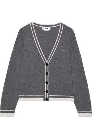 Msgm Embroidered-logo cardigan