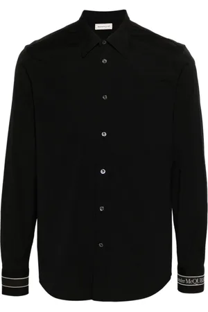 Alexander McQueen Logo-strap cotton shirt