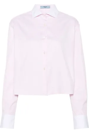Prada Logo-embroidered cotton shirt
